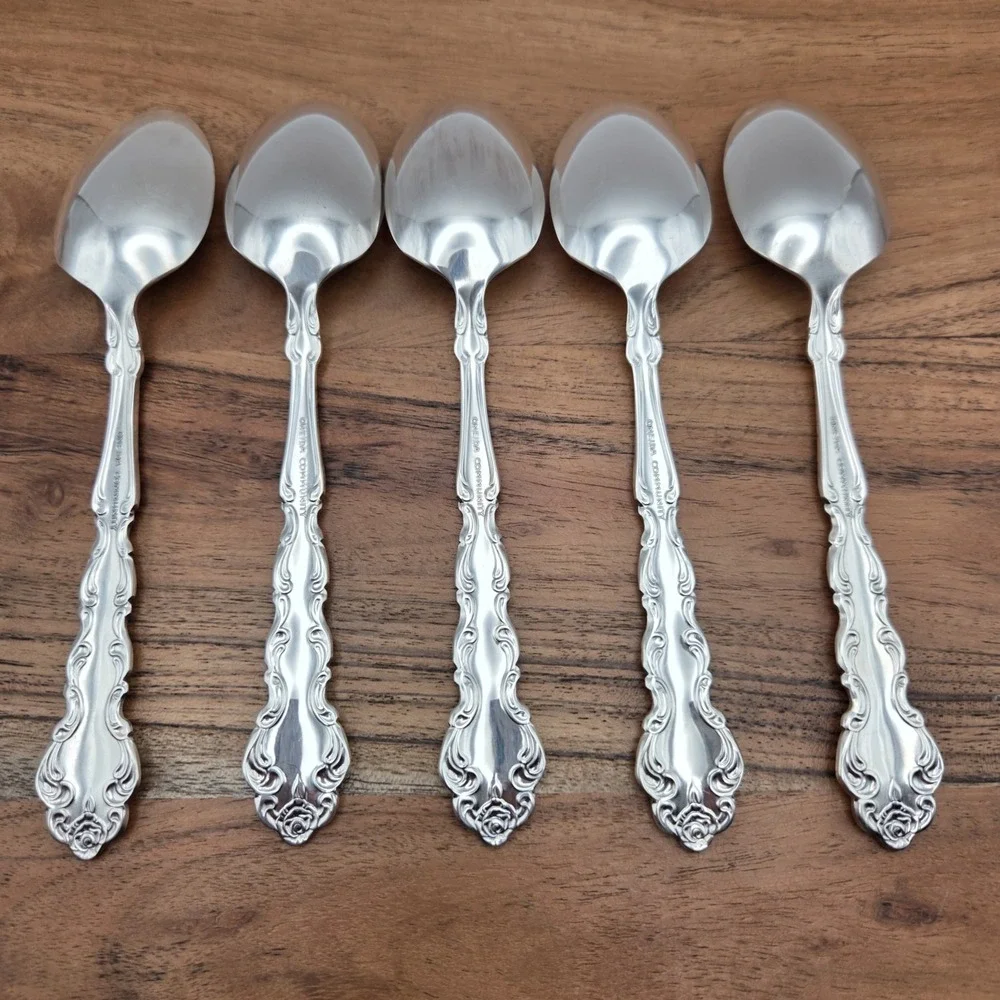 Set Of 5 Oneida Community Beethoven Silverplate Tea Spoons Betty Crocker